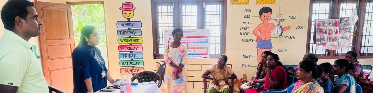Healthcare worker checking a patient